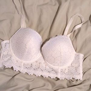 Laura Ashley flower lace bra (34C)